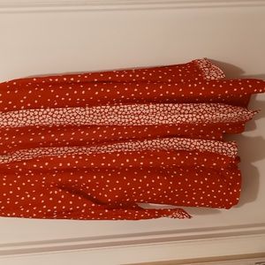 Women's Red and white long sleeved jacket with cufs